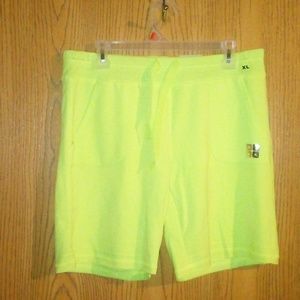 🆕 NeoN LiMe Half jogging pants style elastic waist & tie-up shorts **@Size: XL*